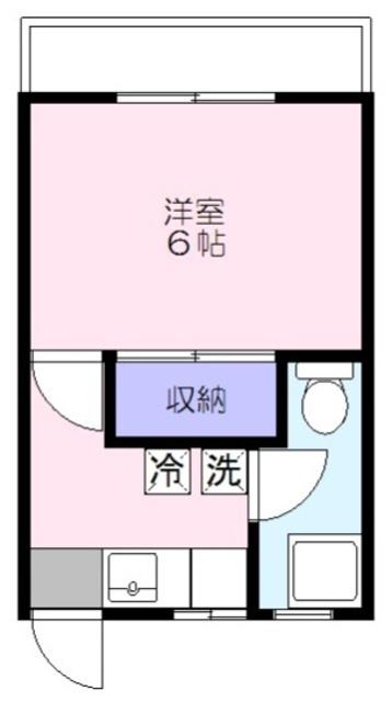 晴美マンション(1K/2階)の間取り写真