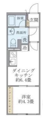 東京都北区浮間3丁目18-3 の物件情報(ワンルーム/3階)の間取り写真