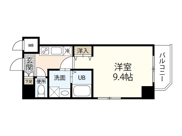 KYOWA RESIDENCE KOAMI(1K/2階)の間取り写真
