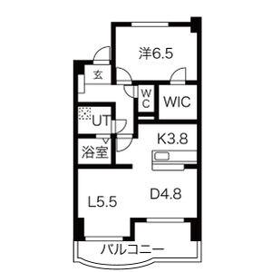 サニーブライト(1LDK/4階)の間取り写真