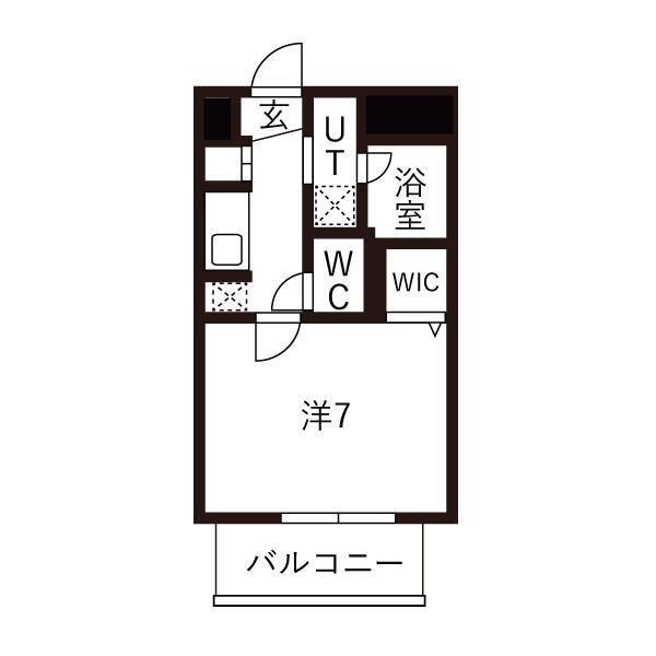 デルックス品川(1K/4階)の間取り写真