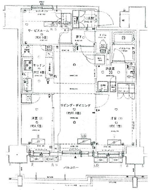 オープンレジデンシア亀有(2SLDK/3階)の間取り写真