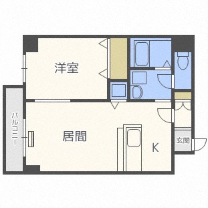GENOVA(1LDK/2階)の間取り写真