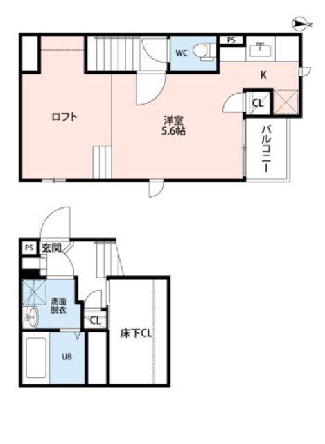 CB宇美スクエア(1K/1階)の間取り写真
