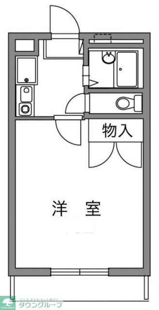 メゾン西寺尾II(1K/3階)の間取り写真