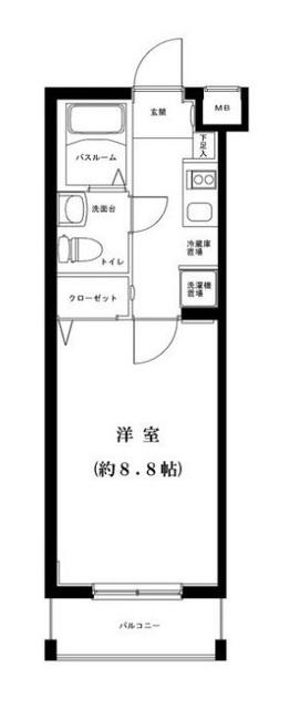 グランフォース高円寺(1K/3階)の間取り写真