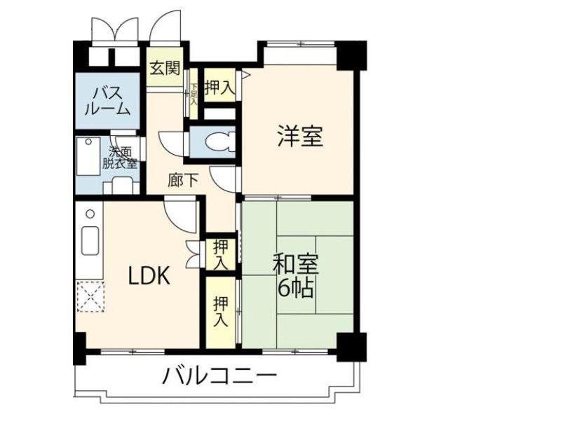 ヨダピア千束(2LDK/3階)の間取り写真