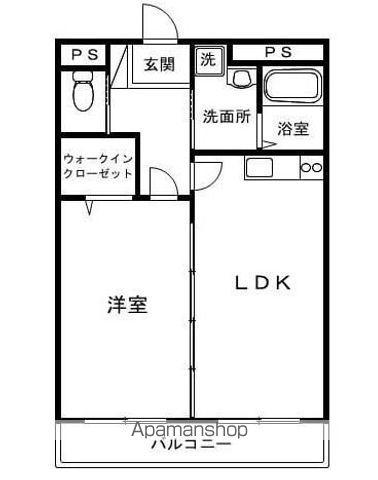 アレグロ(1LDK/5階)の間取り写真