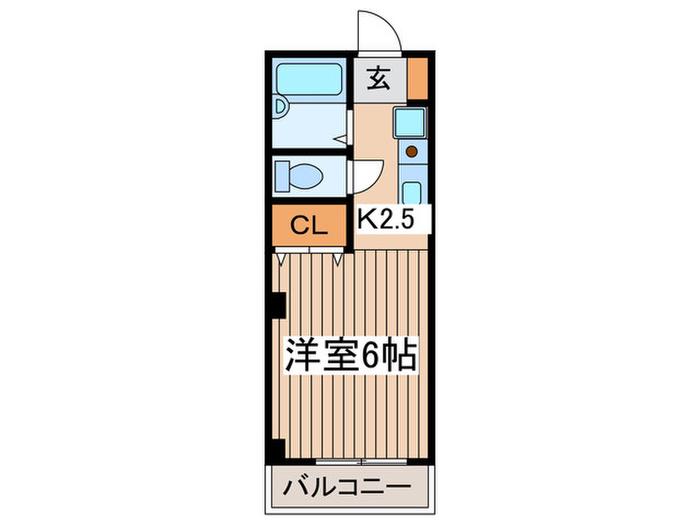 エスポアK&A(1K/3階)の間取り写真