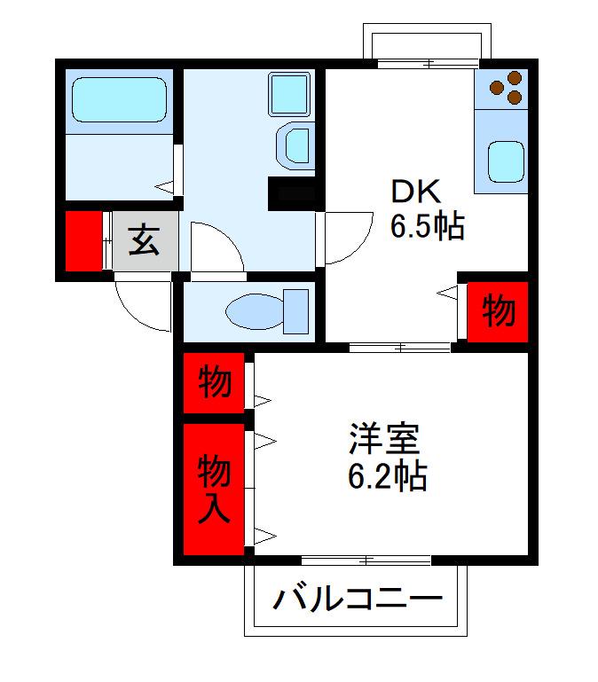 アリオ―ソ(1DK/1階)の間取り写真