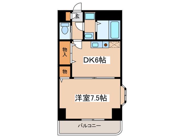 アート・フルベイシス(1DK/2階)の間取り写真