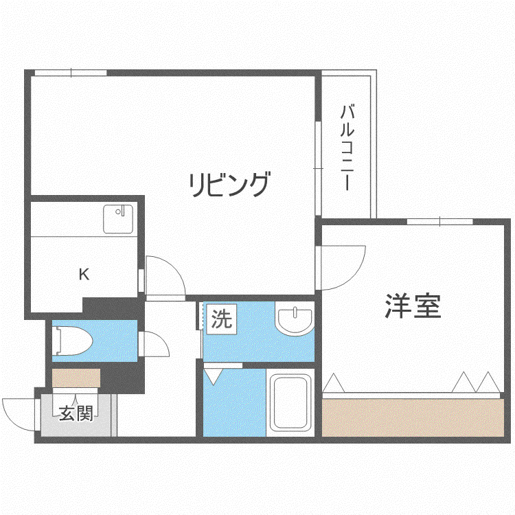 COMFORT栄通(1LDK/3階)の間取り写真