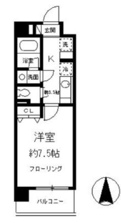 MERE DE REVE(1K/3階)の間取り写真
