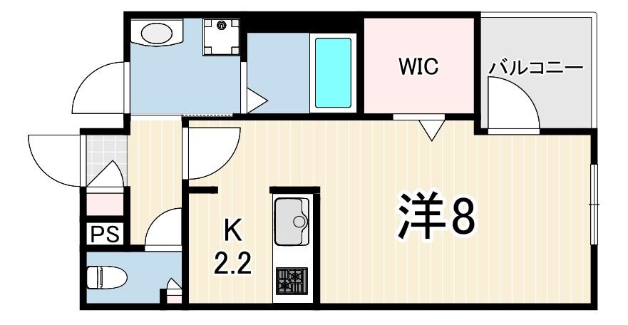 ARCADIA白鷺(1K/3階)の間取り写真