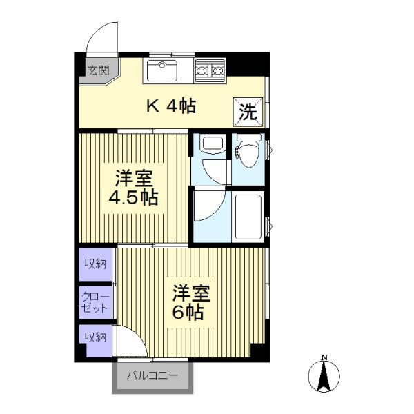 メゾンサニー(2K/3階)の間取り写真