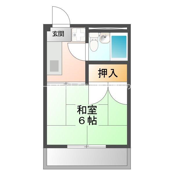 ハイシティ小池(1K/2階)の間取り写真