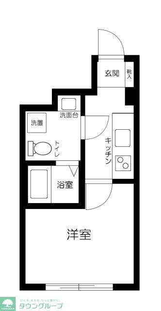 アルデア鷺宮(1K/1階)の間取り写真