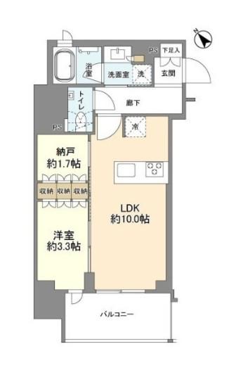 N ルジェンテ武蔵小山アベニュー(1SLDK/7階)の間取り写真