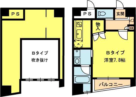 オリゾンタル下鴨(2K/1階)の間取り写真