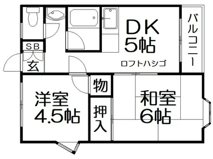 野村マンション(2DK/2階)の間取り写真
