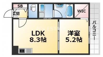 KTIレジデンス板宿II(1LDK/2階)の間取り写真