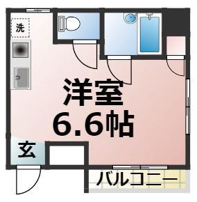 第二田中ビル(ワンルーム/4階)の間取り写真
