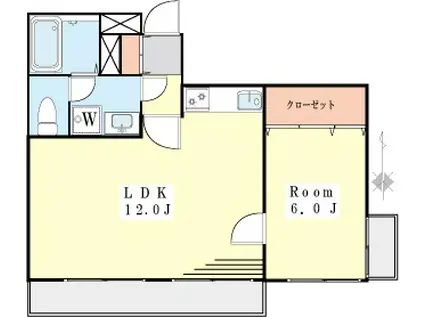 FORUTUNA KAMINOGE(1LDK/1階)の間取り写真