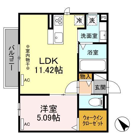 F-GRANDE十軒(1LDK/2階)の間取り写真
