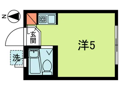 サットンプレイス冨田(ワンルーム/1階)の間取り写真