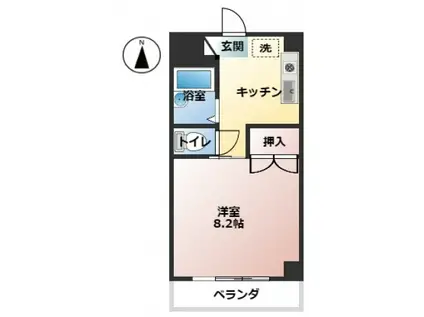ブランシュ富士2(1K/3階)の間取り写真