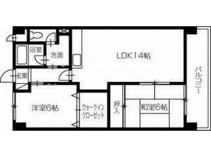 ピッコロカーザ セコンダ(2LDK/3階)の間取り写真