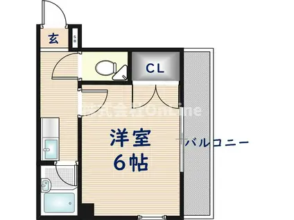 セピアコート大蓮(1K/1階)の間取り写真
