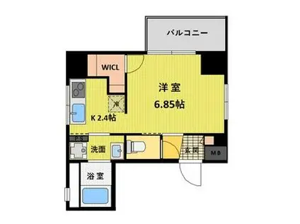 CASA AVENUE IKESHITA(ワンルーム/7階)の間取り写真