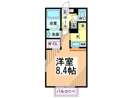 ネオアージュ吉祥寺(ワンルーム/1階)の間取り写真