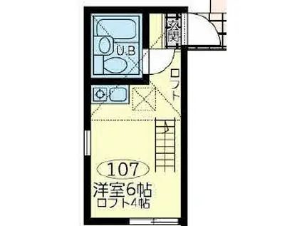 ユナイト保土ヶ谷カプリの杜(ワンルーム/1階)の間取り写真