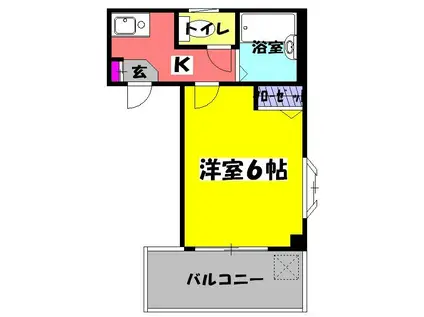 ピュアハイム新小岩(1K/3階)の間取り写真