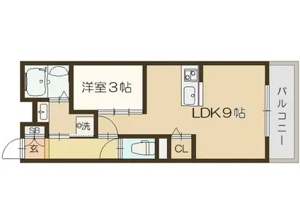 大和田4丁目アパート(1LDK/5階)の間取り写真