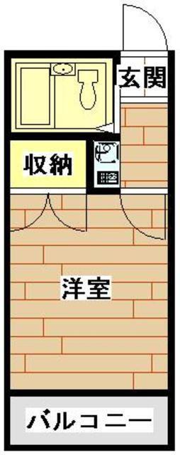 レオパレスコーラクII(1K/2階)の間取り写真