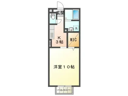 リブレットII(1K/1階)の間取り写真
