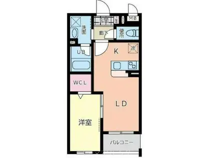 ロワール・イン柳原町(1LDK/1階)の間取り写真