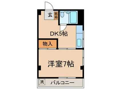 フジタコーポラス(1DK/3階)の間取り写真