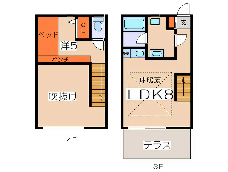 エスパス 3階階 間取り