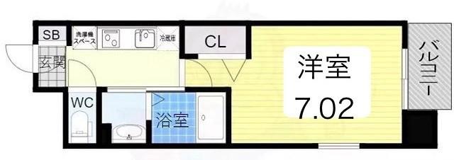 LUXE姫路(1K/3階)の間取り写真