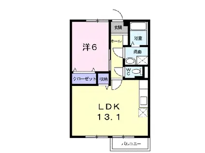 ファミールM A(1LDK/1階)の間取り写真