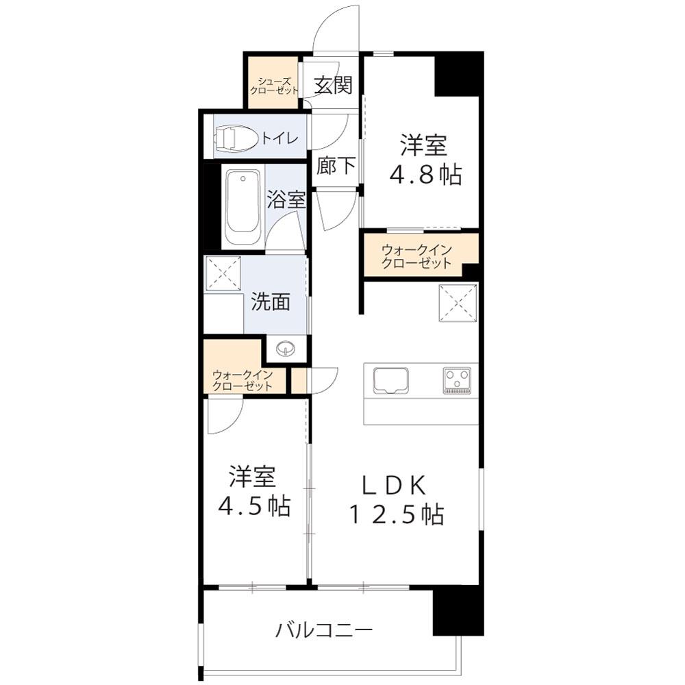 スプランディッド城東関目(2LDK/3階)の間取り写真