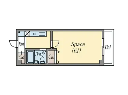 アメニティ須磨(1K/1階)の間取り写真
