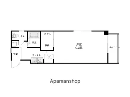ベアズヴィル(1K/3階)の間取り写真