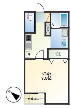 AQUA(1K/3階)の間取り写真