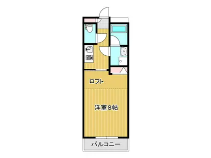 レアールガーデン(1K/3階)の間取り写真