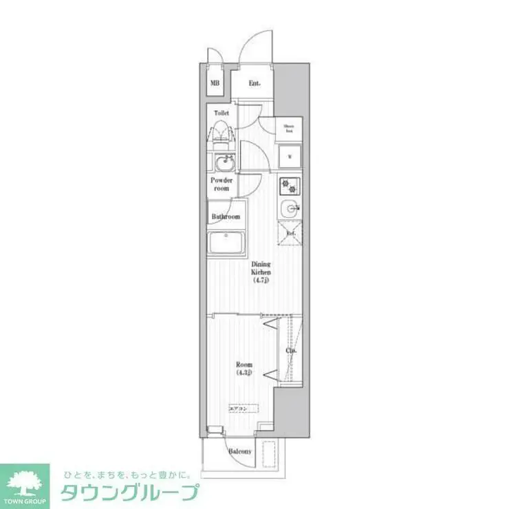 ハーモニーレジデンス東京両国パークフロント 4階階 間取り